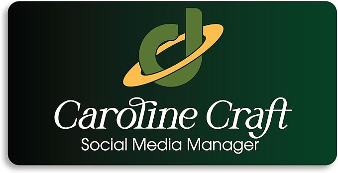 Custom Name Tag Full Color with Logo Magnetic Back | Name Badges for Business | Metal Name Tags ID Badges for Employees | Personalized Name Tags | Magnetic Name Tags Personalized (3x1.5 Inches)
