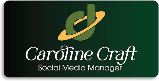 Custom Name Tag Full Color with Logo Magnetic Back | Name Badges for Business | Metal Name Tags ID Badges for Employees | Personalized Name Tags | Magnetic Name Tags Personalized (3x1.5 Inches)