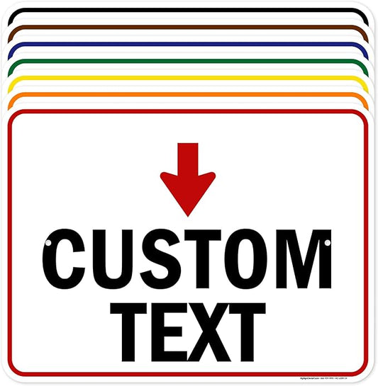 Custom Arrow Directional Sign, 18x24 Inches, Rust Free .063 Aluminum, Fade Resistant, Made in USA by My Sign Center