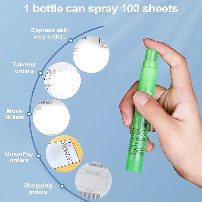 Privacy Cover Spray Pen for Documents and Labels, 10ml White-Out Correction Fluid, Thermal Paper Privacy Eraser for Shipping Address Protection (3)