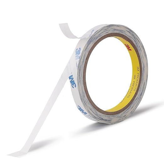 Double Sided Tape 9448A 1/2" x 33Ft Pack of 1 Made of 3M Super Sticky Adhesive Tape Ultra Thin Translucent Tissue Tape for Laptop Cell Phone Repairs Arts Crafts