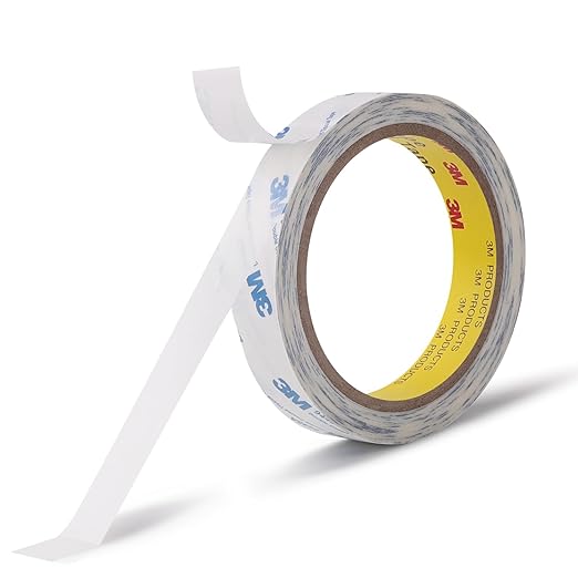 Double Sided Tape 9448A 3/4" x 33Ft Pack of 1 Made of 3M Super Sticky Adhesive Tape Ultra Thin Translucent Tissue Tape for Laptop Cell Phone Repairs Arts Crafts