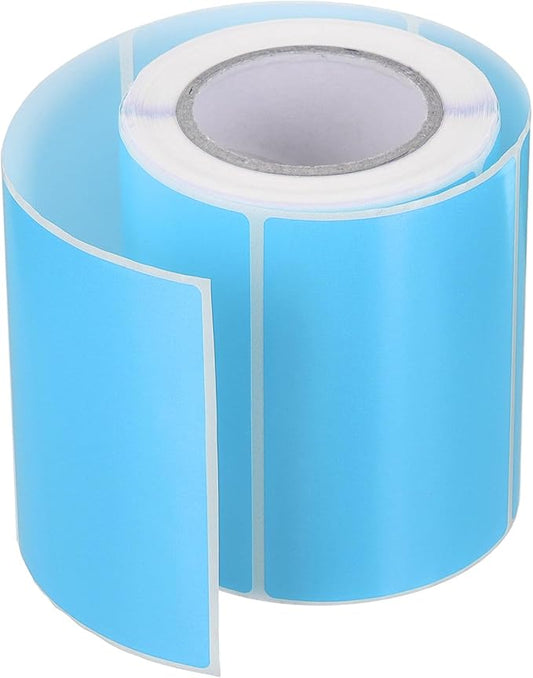 PATIKIL 2 x 3 Inch Rectangle Inventory Color Coding Labels 1 Roll, Square Self-Adhesive Inventory Label Stickers for Office Home Organization Name Tags, 250 Per Roll, Light Blue