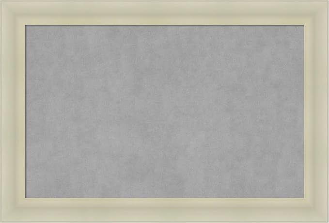 Amanti Art Silver Framed Magnetic Board 25x37 Large Vision Board for use with Magnets, 100% Metal Sheet to Display Items as Office Decor or for Home Organization in mudroom, Kitchen or Kids Room