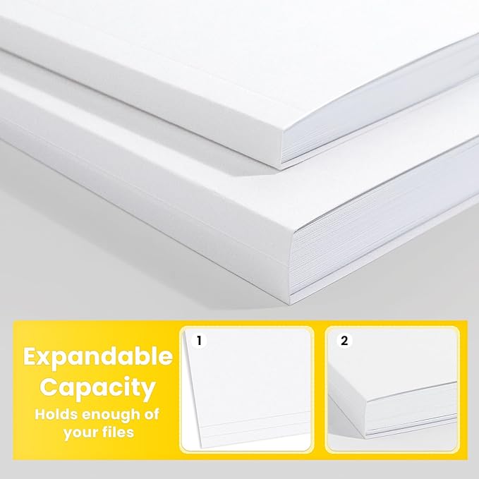 SUNEE File Folders, 30 Pack Manilla Folders 8.5 x 11, Colored File Folders Home Office School Supplies for Documents Files Paper, White