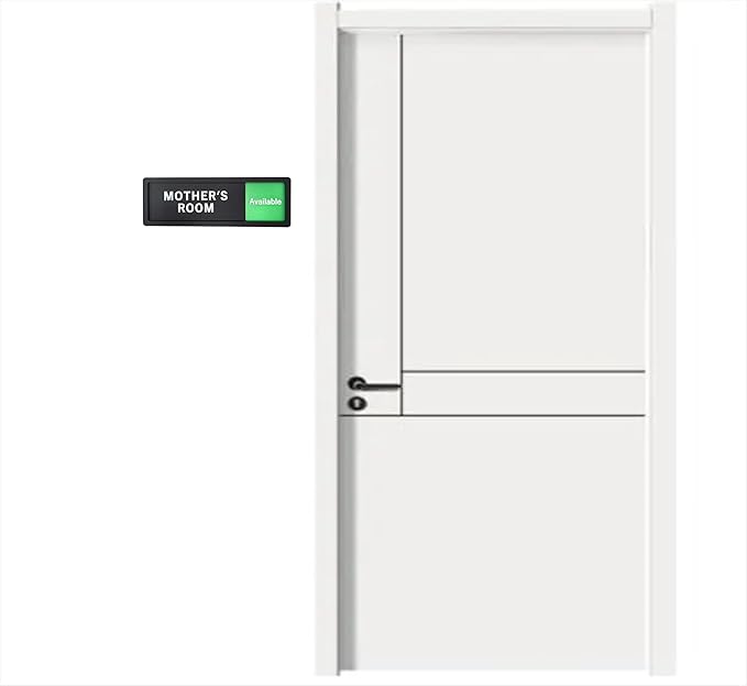 Mother's Room Sign – Privacy In Use / Available Slide Switch Sign, Premium Durable Acrylic Material, Super Strong Self-Adhesive, Quick Installation, Suitable For Your Home And Business ( 9×3 Inches, Black)