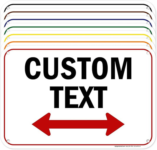 Custom Arrow,Custom Directional Sign, Two Way Arrow,12x18 Inches, 55 mil thick HDPE (high density polyethylene) Made in USA by My Sign Center