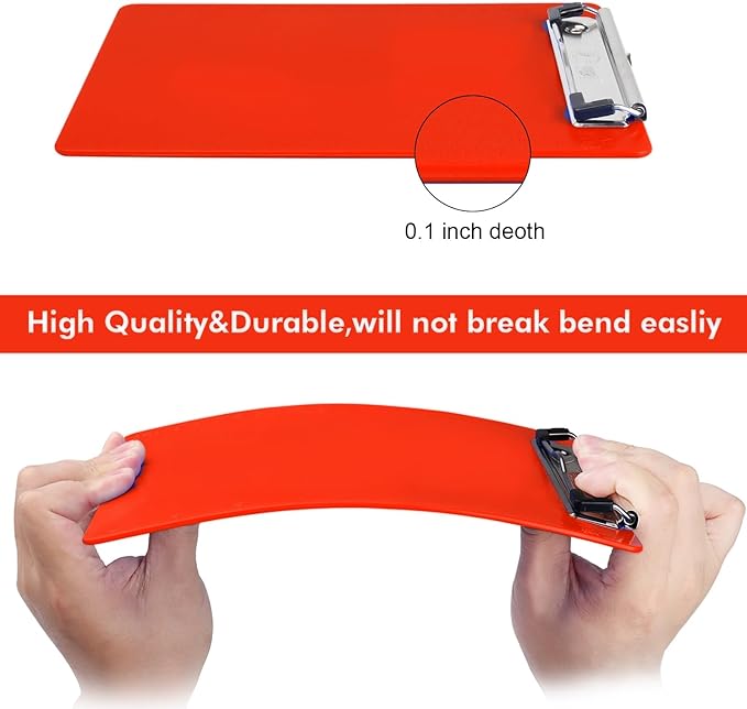 TFDLCG zm 2 PCS Red Plastic Clipboards Nursing Clipboard,Teacher Clip Boards 8.5x11 with Pen Holder, A4/Letter Size,Cute Clipboards for Women Kids,Classroom Office Home