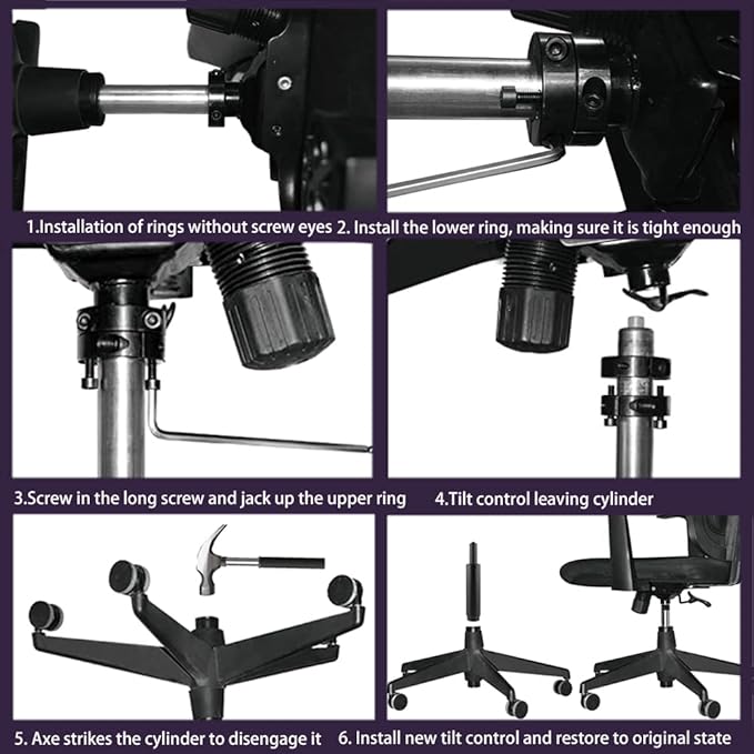 Gjpwyfdc Office Chair Tilt Mechanism Replacement, Heavy Duty 3.1'' X 3.1''- for Executive, Desk and Gaming Chairs
