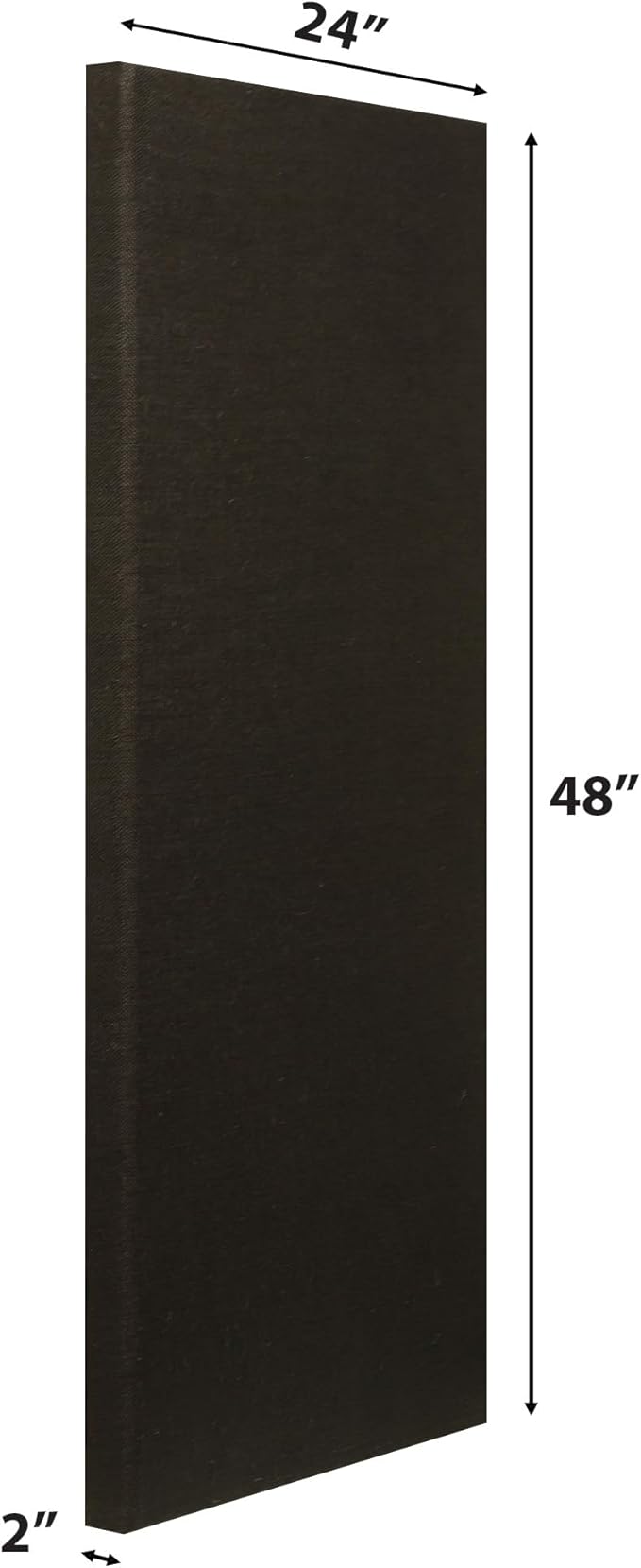 ATS Acoustics Sound Absorbing Acoustic Panel 24" x 48" x 2" Beveled Edge (Black)