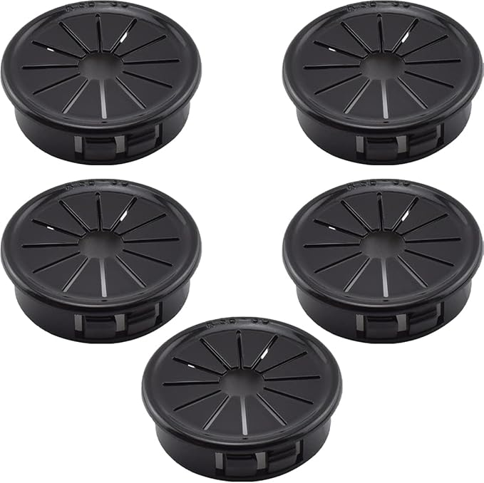 Aifeier ET 1-3/8 Inch Cable Grommets Petal-Shaped Buckle Type Wire Hole Cover for Cord Management and Protection of Cabinet, 5PCS 35mm