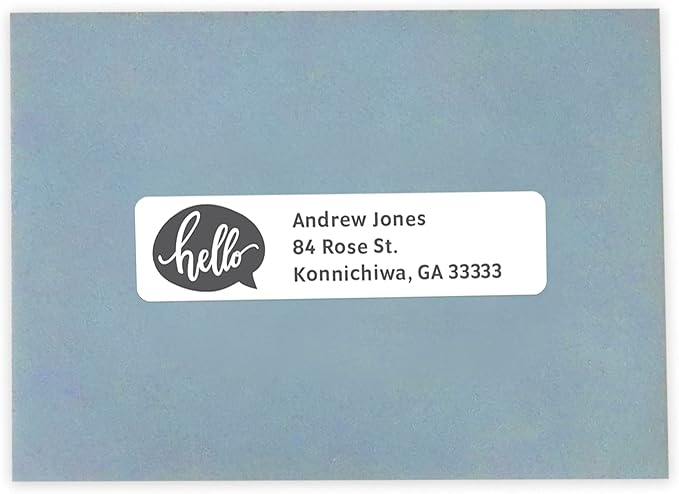 MACO COVER-ALL Printable Labels for Shipping - Laser/Ink Jet Compatible Shipping Labels, 20 per Sheet, 1" x 4", Box of 100 Pages/2000 Labels, White