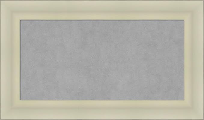 Amanti Art Silver Framed Magnetic Board 17x29 Small Vision Board for use with Magnets, 100% Metal Sheet to Display Items as Office Decor or for Home Organization in mudroom, Kitchen or Kids Room
