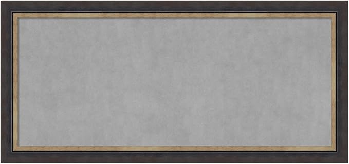 Amanti Art Black Framed Magnetic Board 25x53 Oversize Vision Board for use with Magnets, 100% Metal Sheet to Display Items as Office Decor or for Home Organization in mudroom, Kitchen or Kids Room