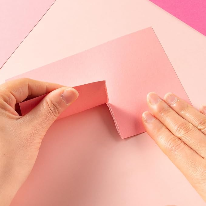 50 Sheets 4x6 Colored Cardstock Paper 5 Colors Blank Flash Cards, 250 GSM Heavy Card Stock for DIY Art Projects, Cards (Pink)