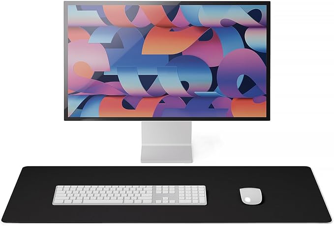 Jotsome Leather Desk Pad Mat, Non-Slip Desk Blotter Pad - Desk Protector for Office, Home, Laptop, and Desktop, Gift for The Holidays (Black, 34" x 17")