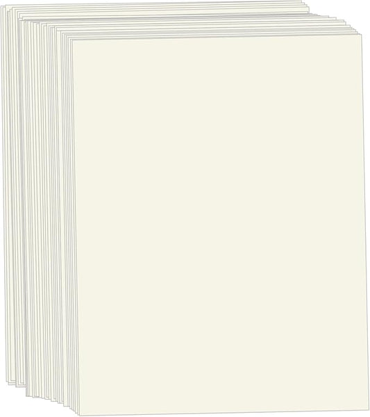 100 Sheets Cream Cardstock 8.5 x 11, Creebe 65lb Ivory Card Stock Off White Printer Paper for DIY Cards, Office Printing, Wedding