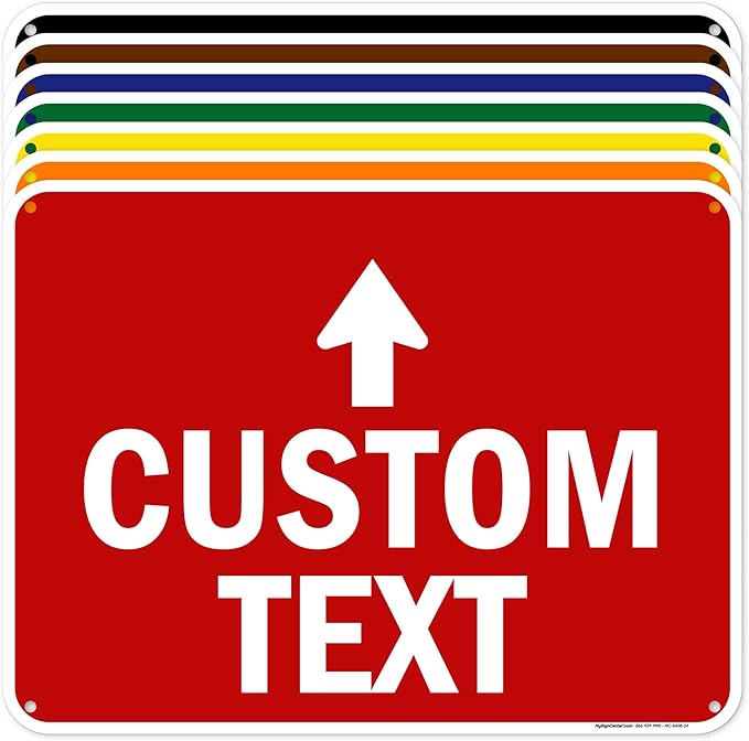 Custom Arrow,Custom Directional Sign, Up Arrow,18x24 Inches, 55 mil thick HDPE (high density polyethylene) Made in USA by My Sign Center