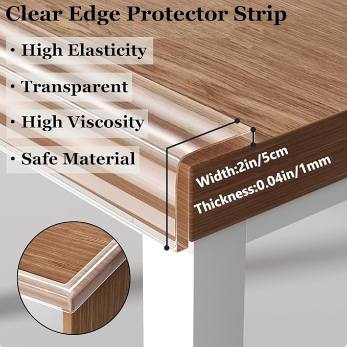 Baby Proofing Edge Protector for Baby 9.84ft Clear Edge Protector Strip Safety Corner Guards Child Proof Corner Bumper for Furniture