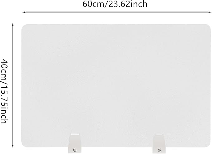 4 Pcs Desk Divider Privacy Panel, 23.6”L X15.8”W Frosted Acrylic Desk Privacy Panels with 8 Clamps for Offices Schools Call Centers (Frosted Color)