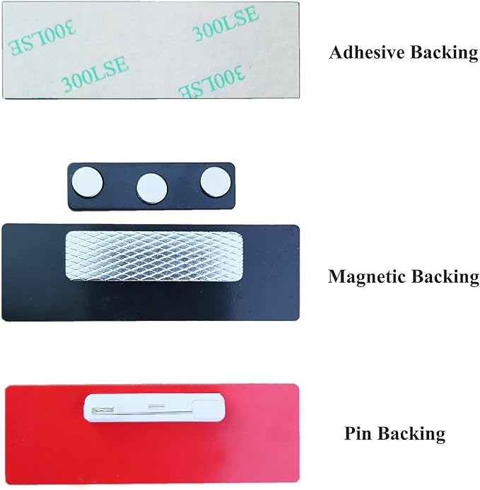 Custom Engraved Name Tag Badges for Business, Personalized Identification with Pin, Magnetic, Adhesive, or Blank Backing, 1.5"x3", Green/White Text