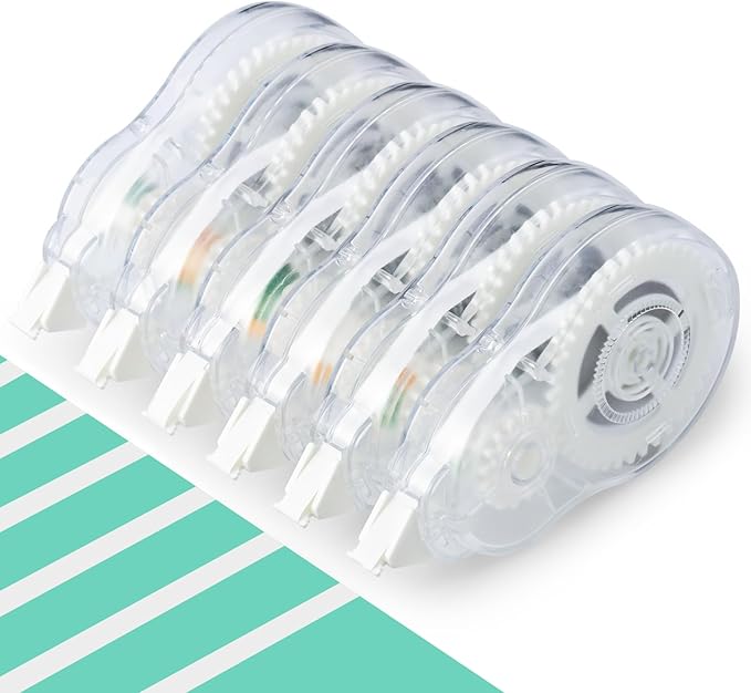 M&G White Correction Tape, Easy to use applicator for Instant Corrections, 39.37 Ft/Pack,for Office (6 Pack, 12M/472"x 0.2")