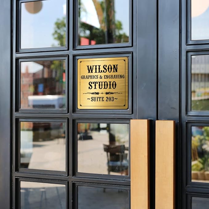 Custom Office Door Signs - Personalized Name Plates for Doors - Professional Office Signs - Square