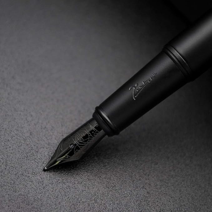 Picasso 916 Malage Fountain Pen Original Box New Version (Polar Night Black, Medium Nib 0.7mm)