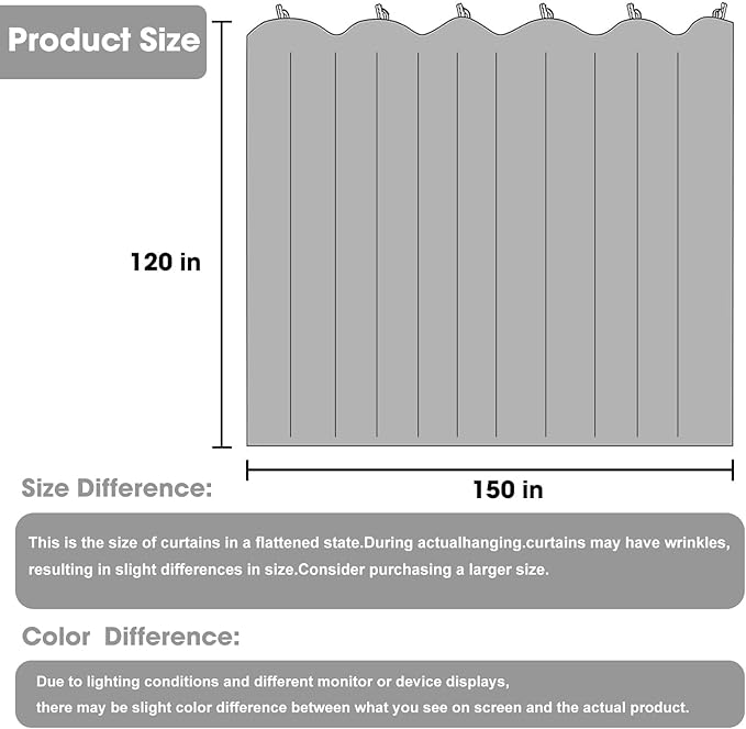Cbsroro Room Divider Blackout Curtain Track Curtains Wall Dividers Panels Screen for Living Rooms Bedroom Office Privacy Partition Separation, W150 × L120 Inch,1 Panel, Beige