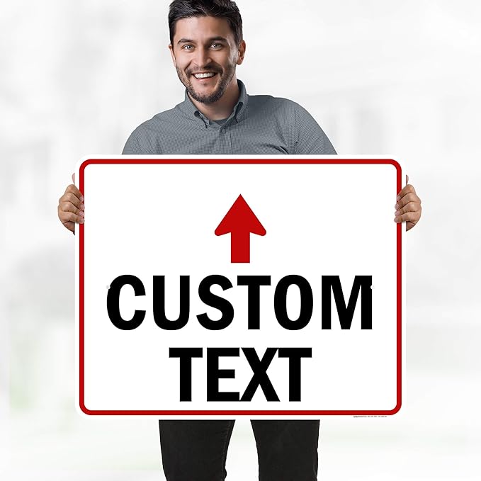 Custom Arrow,Custom Directional Sign, Up Arrow,24x30 Inches, Rust Free .063 Aluminum, Fade Resistant, Made in USA by My Sign Center