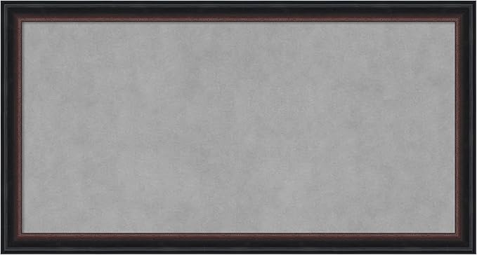 Amanti Art Black Framed Magnetic Board 14x26 Small Vision Board for use with Magnets, 100% Metal Sheet to Display Items as Office Decor or for Home Organization in mudroom, Kitchen or Kids Room