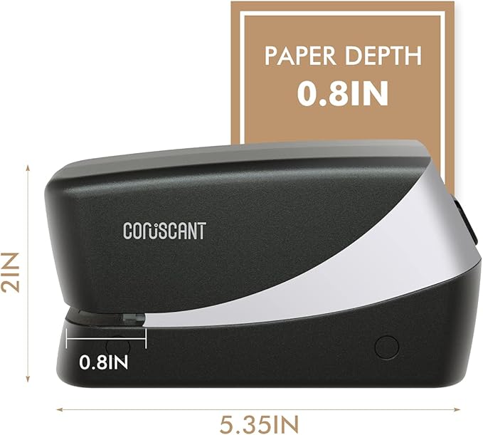 Coruscant Electric Stapler, Heavy Duty Desktop Stapler, Includes 2000 Staples and 1 Staple Remover, No-Jam Automatic AC or Battery Powered, 25 Sheet, Professional for Office Home School Use
