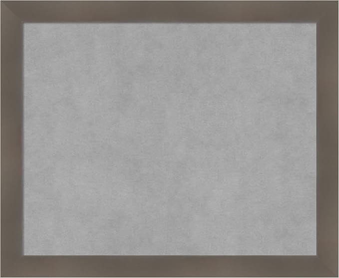 Amanti Art Grey Framed Magnetic Board 18x22 Small Vision Board for use with Magnets, 100% Metal Sheet to Display Items as Office Decor or for Home Organization in mudroom, Kitchen or Kids Room
