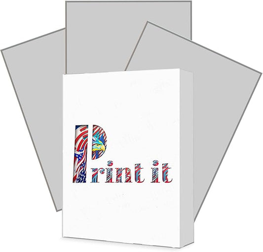 Print It - Vellum Bristol Colored Cardstock Cover Paper, 67 Lb, 8.5" X 11”, Heavyweight Colored Cardstock for Crafts, School, Invitations, And Office Use - Decoration Drawing 250/Case- Grey