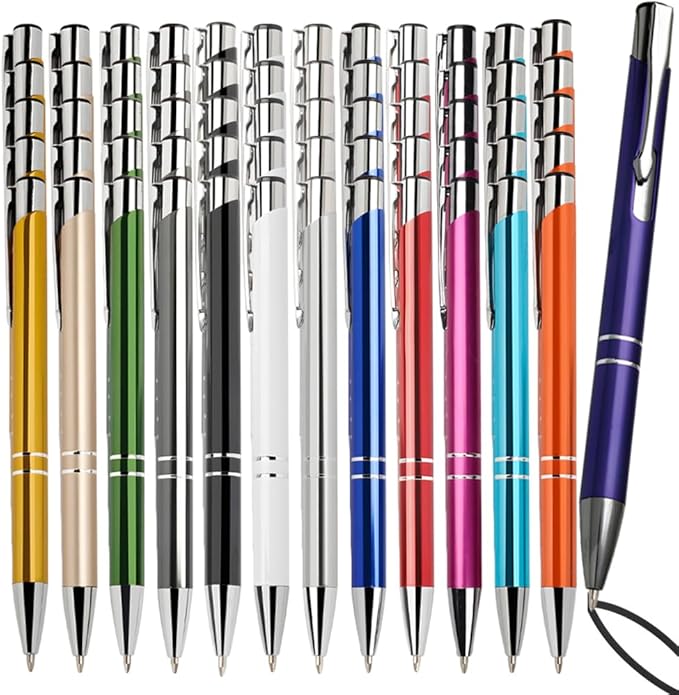 Yucold Customized ballpoint pens in bulk, personalized ballpoint pens with free engraving, for use in companies, enterprises, graduation anniversaries (Sky blue,260)