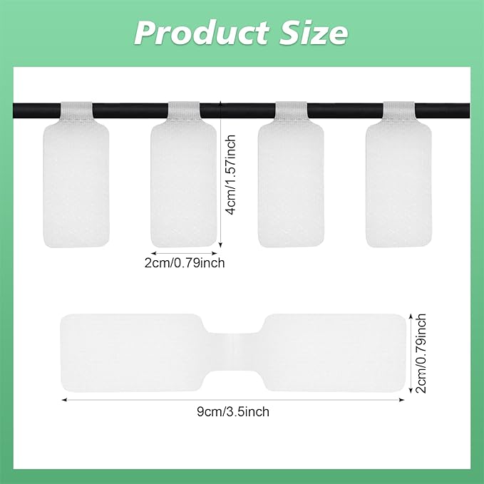 50 Pcs Cable Labels Nylon Writable Cord Tags Reusable Cable Cord Wire Labels for Electronics Office Computers Management and Identification