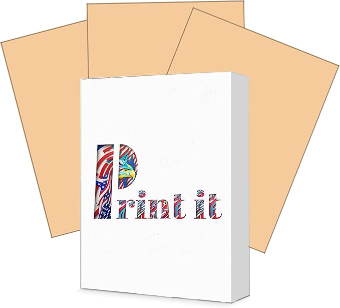 Print It - Vellum Bristol Colored Cardstock Cover Paper, 67 Lb, 8.5" X 11”, Heavyweight Colored Cardstock for Crafts, School, Invitations, And Office Use - Decoration Drawing 250/Case-Tan