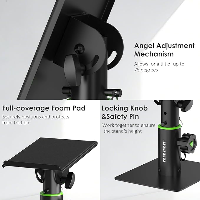 Vondynote Set of 2 Tablet Stand Holders Desktop Stands Angle Height Adjustable for iPad, Phone, mini Monitors, Kindle