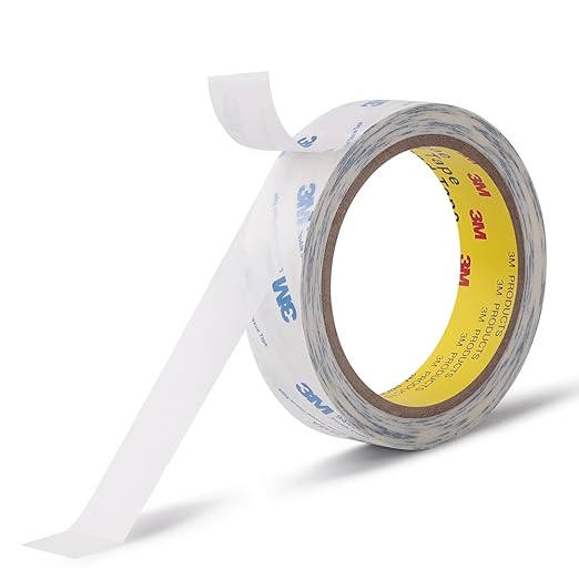 Double Sided Tape 9448A 1" x 33Ft Pack of 1 Made of 3M Super Sticky Adhesive Tape Ultra Thin Translucent Tissue Tape for Laptop Cell Phone Repairs Arts Crafts