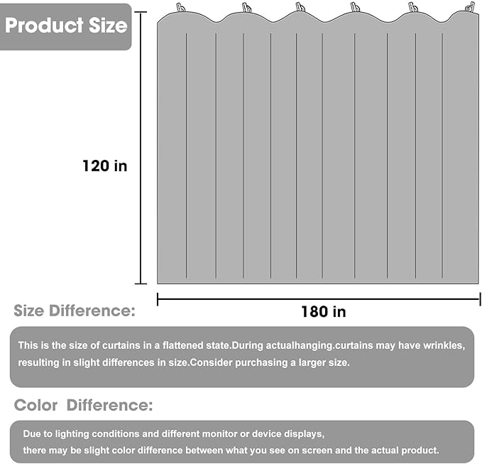 Cbsroro Room Divider Blackout Curtain Track Curtains Wall Dividers Panels Screen for Living Rooms Bedroom Office Privacy Partition Separation, W180 × L120 Inch,1 Panel, Beige