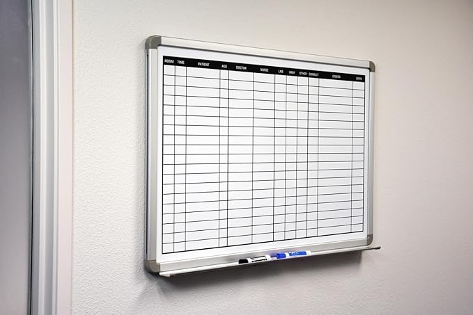ER Dry-Erase Hospital Whiteboard 48" x 36"