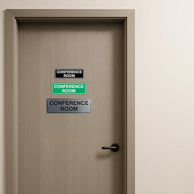Standard Conference Room Sign - Ivory/Dark Brown - Small 1 Pack