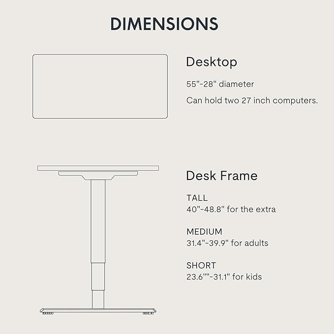 FLEXISPOT E6 3-Stage Dual Motor Electric Standing Desk 55 x 28 Sit Stand Up Desk, Holds 220 lbs, Adjustable Height w/Memory Presets, One-Piece Maple Desktop & Black Frame, Ships in 2 Boxes
