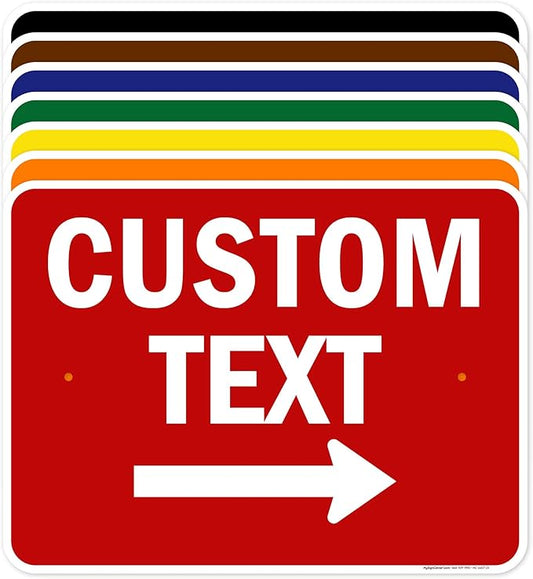 Custom Arrow,Custom Directional Sign, Right Arrow, 18x24 Inches, Rust Free .063 Aluminum, Fade Resistant, Made in USA by My Sign Center