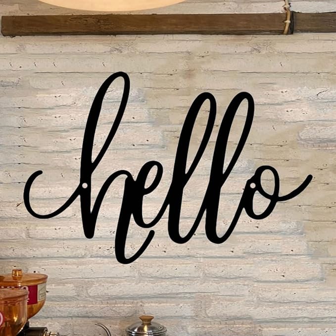 8x12 inch HELLO Sign metal home decoration wall decoration, corridor entrance, door home decoration