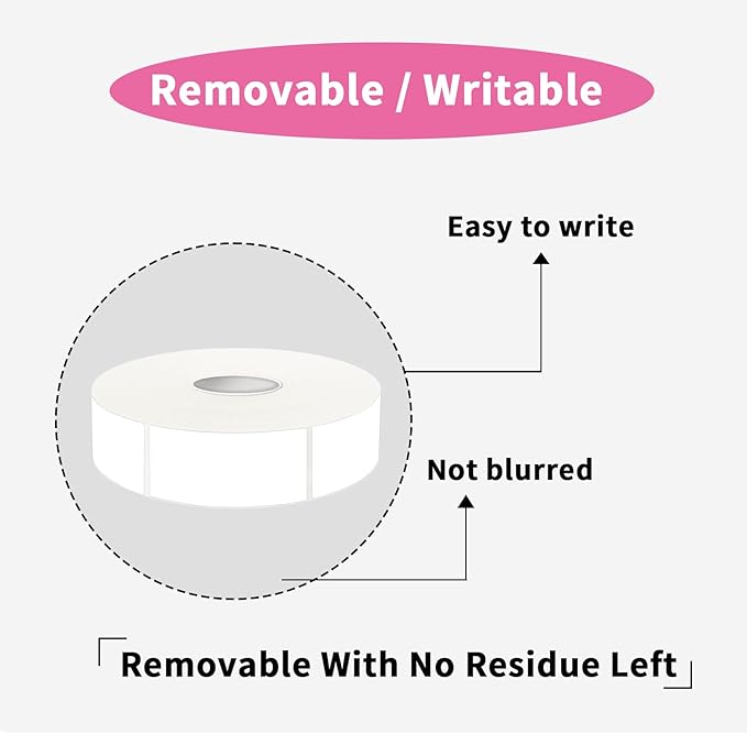 1000 Blank Removable Labels, Blank Removable Freezer Labels Water Oil Resistant with Perforation Line for Food Containers Jars Pantry Organization (Each Measures 1x 3 Inch)