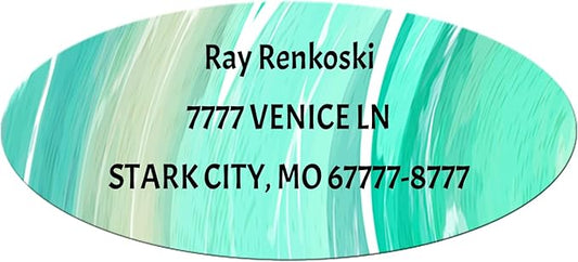 Made in USA Custom Return Address Stickers Labels Customized Mailing Label for Envelopes, Personalized Self Adhesive Flat Sheet Oval Labels