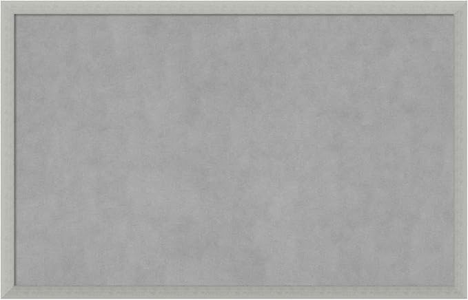 Amanti Art Silver Framed Magnetic Board 22x34 Large Vision Board for use with Magnets, 100% Metal Sheet to Display Items as Office Decor or for Home Organization in mudroom, Kitchen or Kids Room