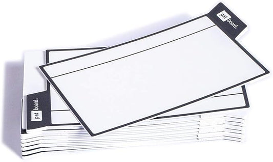PATboard Scrum Board and Kanban Board - 16 Task Cards Medium - with nanocups® for Glass - Black