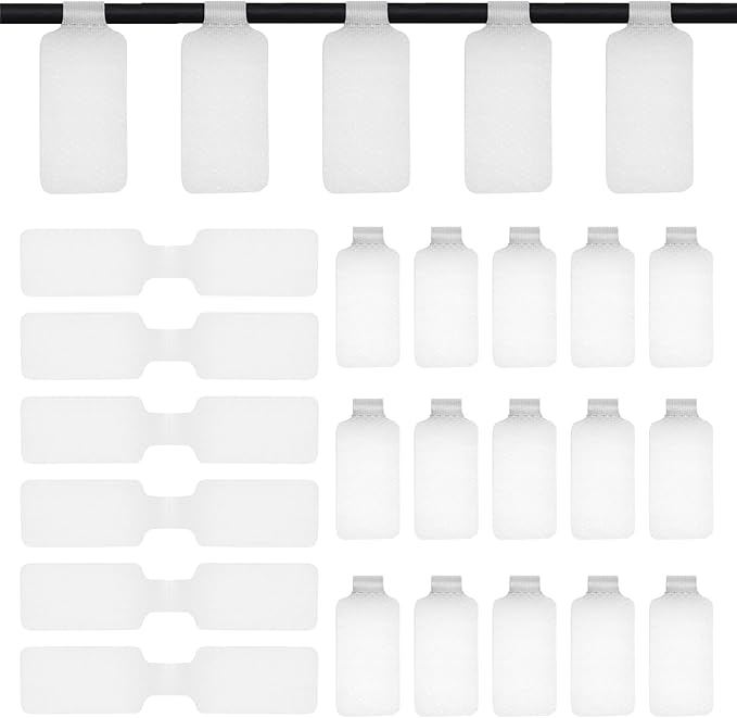 50 Pcs Cable Labels Nylon Writable Cord Tags Reusable Cable Cord Wire Labels for Electronics Office Computers Management and Identification